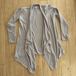 Barefoot Dreams Cozy Beige Open Front Cardigan
